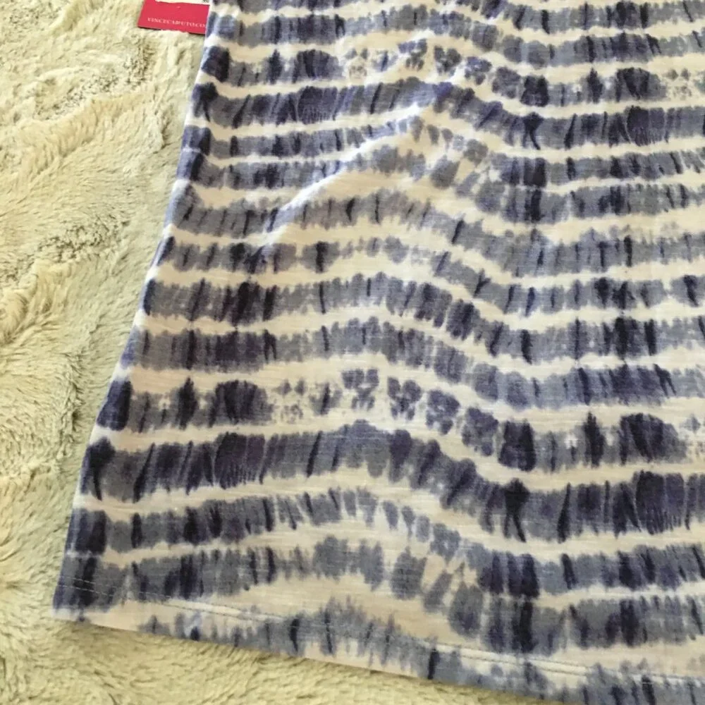 Nwt Vince Camuto blue white tie dye tee  shirt size XS